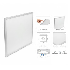 LED Grill Panel Light, Sindex Brand, 150W, White, 9600 Lumens, 60x60cm – High Efficiency, 100lm/W, Long Life 25000Hrs, Ideal for Offices, Shops & Commercial Use