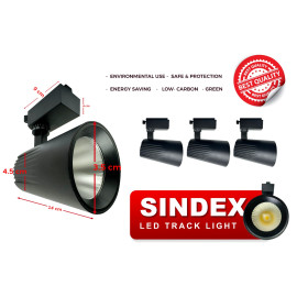LED Track Light SD-TL 4930 – 30W White  3000K – Black Body, 95x95x210 mm