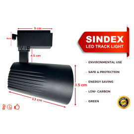 LED Track Light SD-TL 4930 – 30W White  3000K – Black Body, 95x95x210 mm