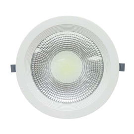 LED COB Downlight - Sindex, 30W MAX Energy Saving LED - 220x55mm Size, Recessed Ceiling Light Fixture – Energy Efficient, High Brightness – White Housing for Home & Commercial Use