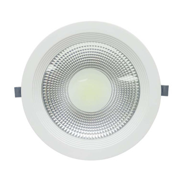 LED COB Downlight - Sindex, 30W MAX Energy Saving LED - 220x55mm Size, Recessed Ceiling Light Fixture – Energy Efficient, High Brightness – White Housing for Home & Commercial Use